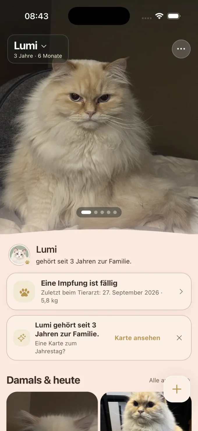Your pet, their story.: Every moment belongs in the timeline.